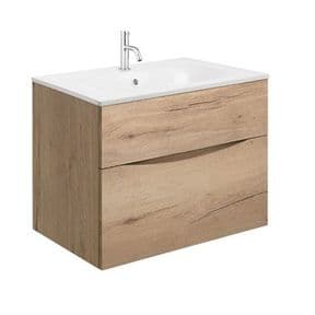 Crosswater Bauhaus Glide II 70 Wall Hung Unit - Windsor Oak - GL7000DWO+