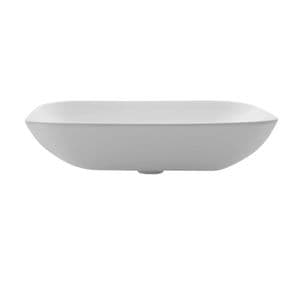 Crosswater Bauhaus Serene 580mm Countertop Basin, White - CT0234UCW