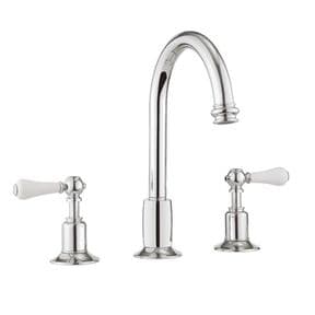 Crosswater Belgravia 3 Hole Lever Basin Mixer With Waste Chrome BL135DPC_LV