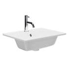 Crosswater Flute 470mm White 1 Tap Hole Basin FL04951SCW