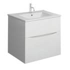 Crosswater Glide 11 500 Two Drawer Unit Gloss White GL5000DWG+