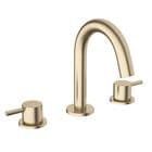 Crosswater MPRO 3 Hole Lever Basin Mixer Without Waste Brushed Brass PRO135DNF