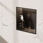 Crosswater Shower Niche 305mm Matt Black With LED Strip NI305305LMB