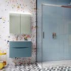 Crosswater Simpsons Design 8 Side Panel ONLY 1000mm Silver/Clear - DSLSP1000