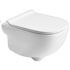 Crosswater Wild Wall Mounted Rimless Toilet With Thin Soft-Close Seat SET - WI6116CW+WI6105W