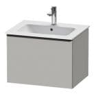 Duravit D-Neo 1Drawer Vanity Unit ONLY 610x440mm Concrete Grey With Black Handle DE42610BD070000