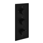 Eastbrook Meriden Triple Thermostatic Concealed Shower Valve Matt Black