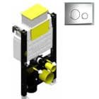 Fluidmaster Aquafit Wall Mounted WC Frame 0.78m System With Circle Design Flush Plate T06-5113-CIRC