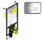 Fluidmaster Aquafit Wall Mounted WC Frame 1.5m System With Circle Design Flush Plate T02-2113-CIR