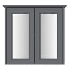 Heritage Caversham 540mm Double Door Mirror Wall Cabinet - Graphite - KGR62