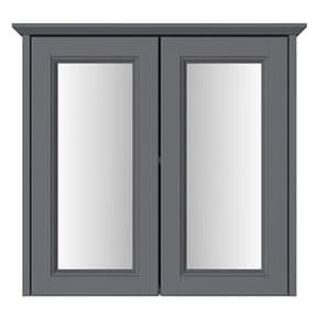Heritage Caversham 540mm Double Door Mirror Wall Cabinet - Graphite - KGR62