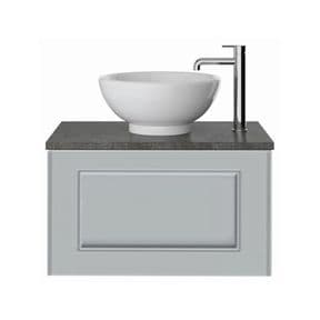 Heritage Caversham 700mm Wall Hung One Drawer Vanity Unit - Dove Grey - WHDGRVANID