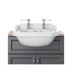 Heritage Granley 540mm Semi-Recessed Basin 1TH, White - PGRW351