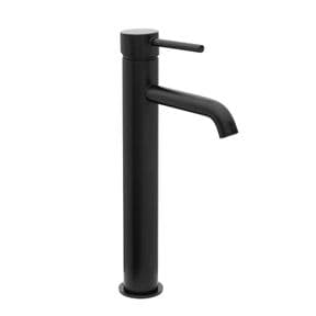 HIB Atlas Tall Basin Mixer With Waste Black T1TAP03ATL