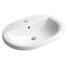 Ideal Standard Concept Oval 620mm Countertop Inset Basin 1TH, White - E500601