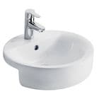 Ideal Standard White 450mm Semi-Countertop Basin 1TH, White - E001401