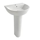Roca Andes 55cm Basin & Pedestal 1TH White Z33767700H
