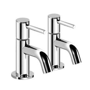 Saneux Cos Basin Pillar Taps (Pair) Chrome - CO007