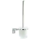 Sonia Eletech Wall Mounted Frosted Glass Toilet Brush Set Chrome 114221