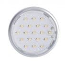 Super Thin LED Cabinet Lamp 12V Satin Chrome/Red SLF19-12-RED