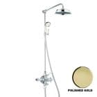 Swadling Invinclible Double Exposed Thermostatic Shower Kit Gold/White 7520