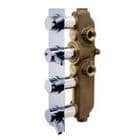 Swadling Original Absolute Triple Thermostatic Shower Valve Rectangular Plate Chrome 2410