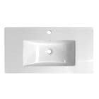 Ultra 1000mm Minimalist Ceramic Inset Basin 1TH White BAS012