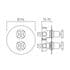Vado Elements 2 Outlet Thermostatic Shower Valve Brushed Gold IND-ELE148D/2-BRG