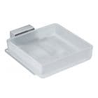 Vado Square Frosted Glass Soap Dish & Holder Chrome - SQU-182-C/P