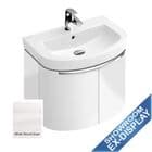 Villeroy & Boch Subway 2.0 650mm Bathroom Furniture & Basin White Wood Grain SET A69400E8+7114F001