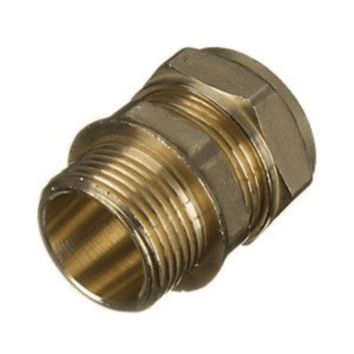 1/2" x 15mm STRAIGHT MALE IRON COMPRESSION COUPLING X4 CB12-15D