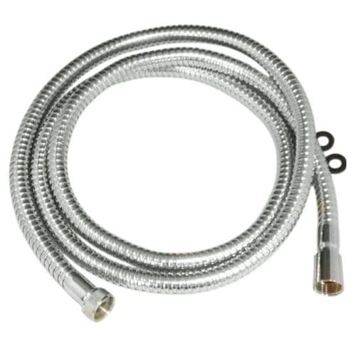 1.75m Chrome on Metal Shower Hose High Pressure  FlexInox