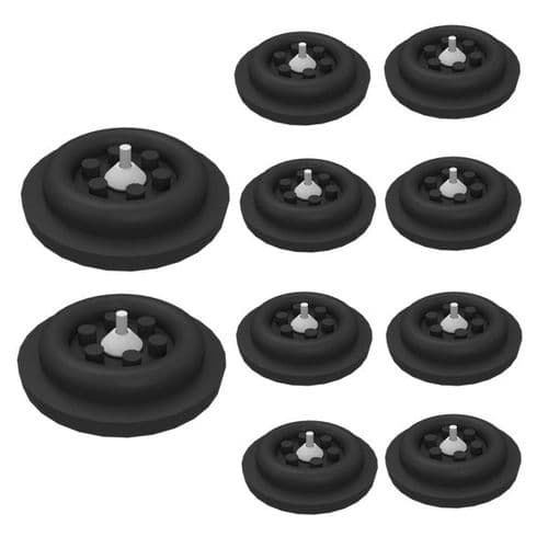 10 x Thomas Dudley Black Rubber Diaphragm For Dudley Hydroflow Inlet Valve 319726X10
