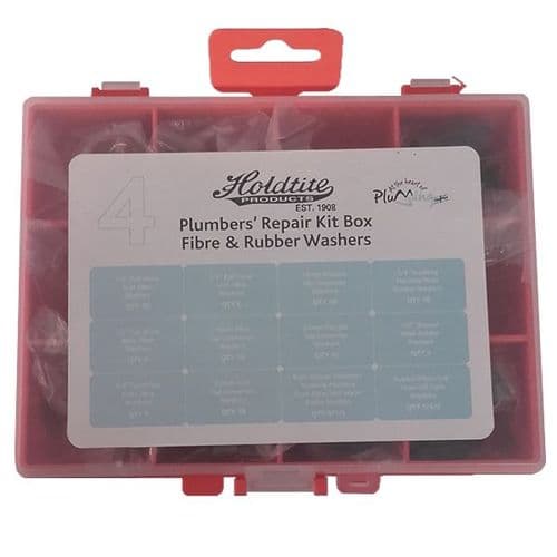 103 Piece Fibre & Rubber Plumbers Washers Repair Box W106