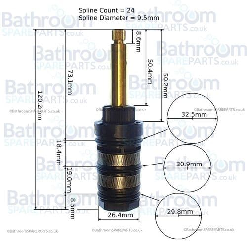 120mm Stem Thermostatic Cartridge EBGF78895