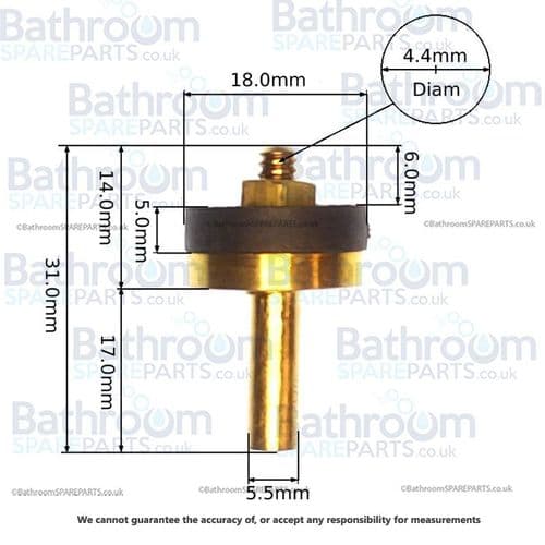13mm - 1/2"  Flat Tap Washer c/w Brass Jumper Holdtite L10AFJB50