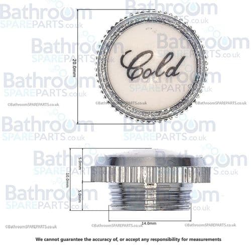 14mm Hot and Cod Screw In Indices BSPGIND14