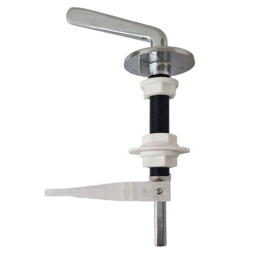 150mm Toilet Lever Chrome on Metal for Low Level Cistern CRL160