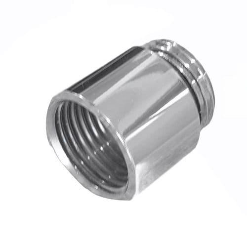 20mm x 1/2  x 1/2" Pipe Thread Extension Female x Male Chrome BSP1/2FM