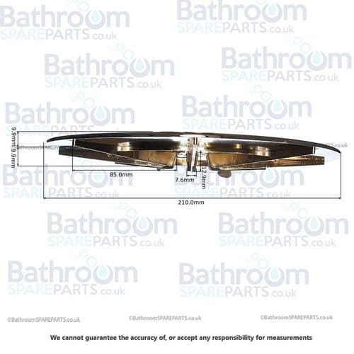 210mm Fastflow Shower Waste ABS Chrome Cover  STW003