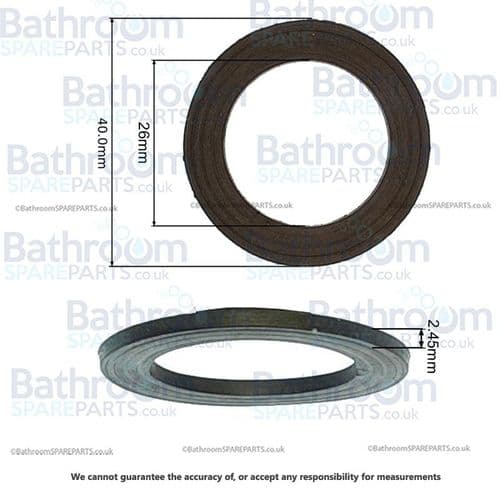 22mm - 3/4" Pillar Tap Washer, Rubber BSP50012