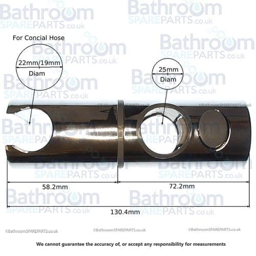 25mm Plastic Chrome Sliding Rail Hand Set Holder SL40