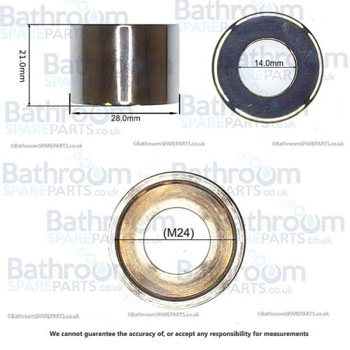 28mm Chrome Tap Shroud Cover DUN001
