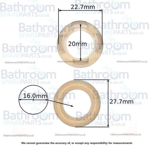 28mm Round Basin Overflow Ring White BSP6500