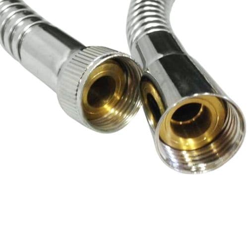 2m Chrome on Metal Shower Hose Large Bore CBK