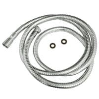 2m Chrome on Metal Shower Hose Large Bore CBK