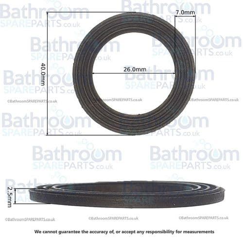 3/4" BSP Tap Rubber Washer 1 3/4" x 1 1/8" EBPW010R