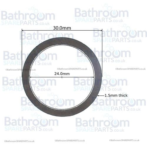 30mm Flat Rubber Washer BSP30.25