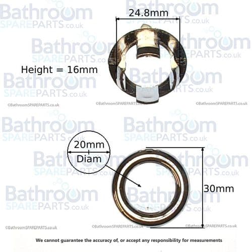 30mm Round Chrome Basin Overflow Ring  BSP8500