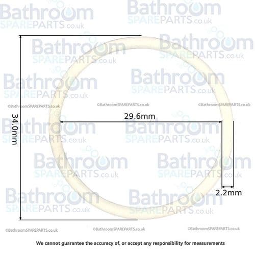34mm Clear O Ring Grommet Rubber Washer WAS506